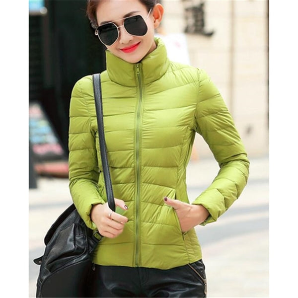 ZOGAA Winter  Fashion Solid Color Jacket Coat Women Slim Fit Outwear 2019